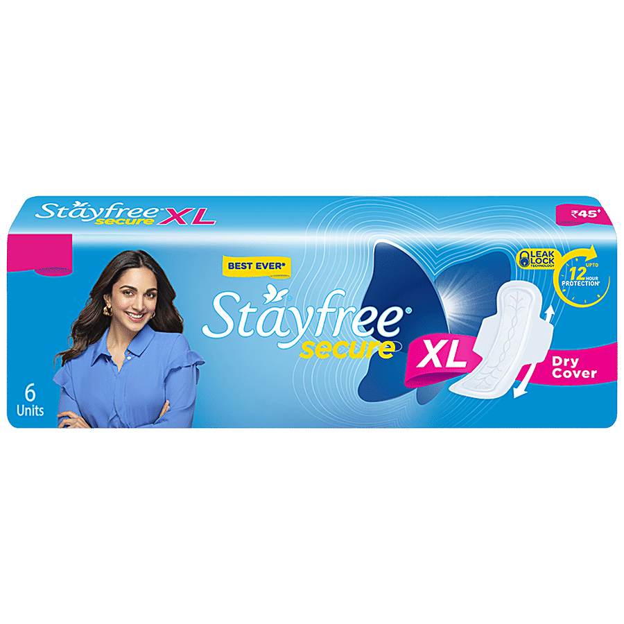 STAYFREE Secure Dry Wings Regular - Extra Large, 6 Pads
