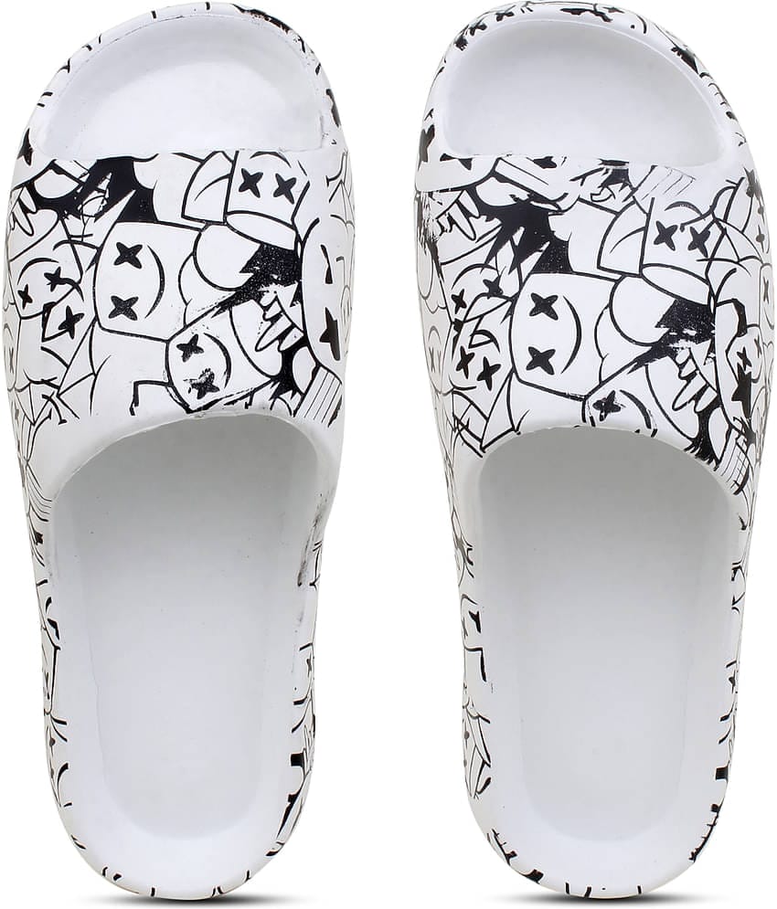 Pampy Angel - White Men's Slide Flip flop