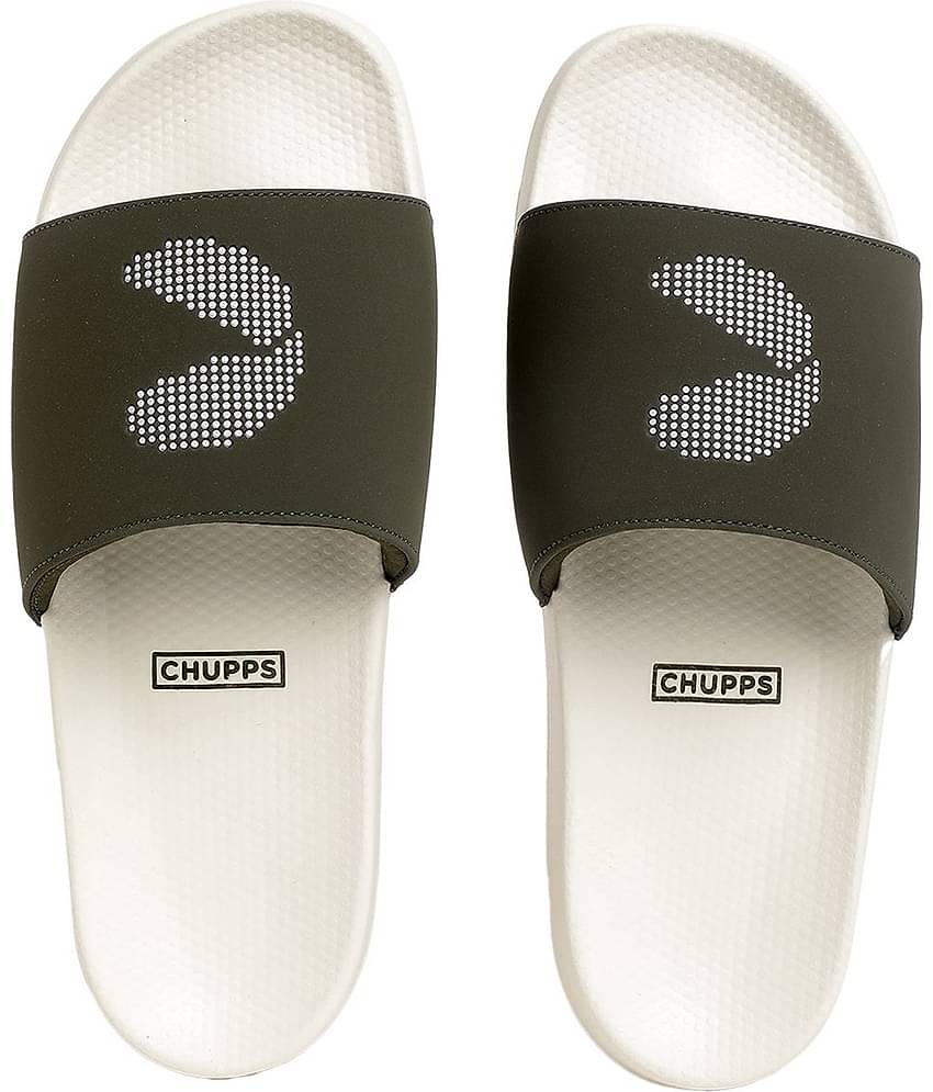 CHUPPS White Men's Slide Flip Flop