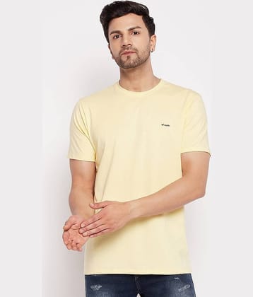 98 Degree North Pack of 1 Cotton Blend Regular Fit Men's T-Shirt ( Yellow )