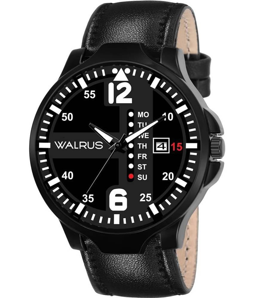 Walrus Day & Date Leather Analog Men's Watch