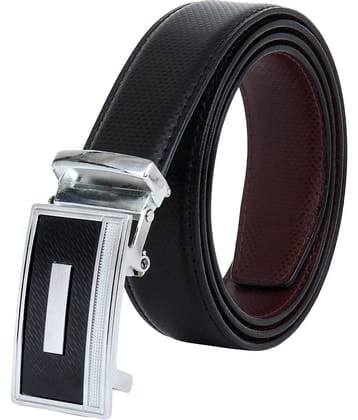 Zacharias - Black Leather Men's Reversible Belt ( Pack of 1 )