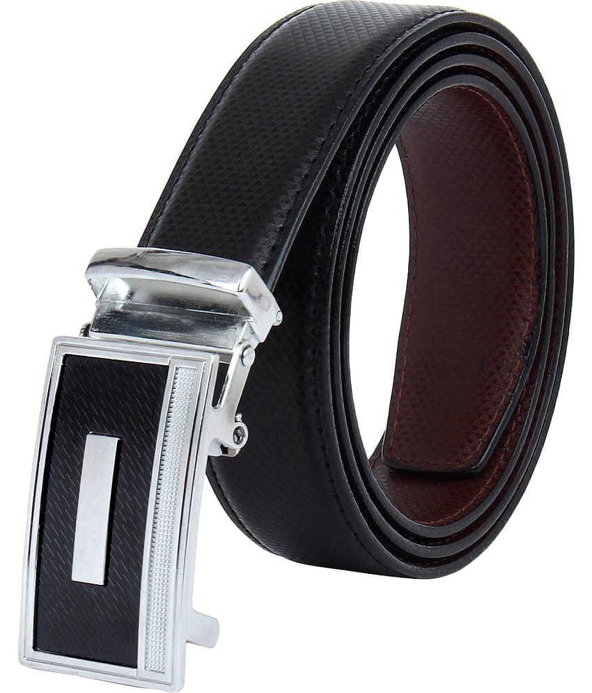 Zacharias - Black Leather Men's Reversible Belt ( Pack of 1 )