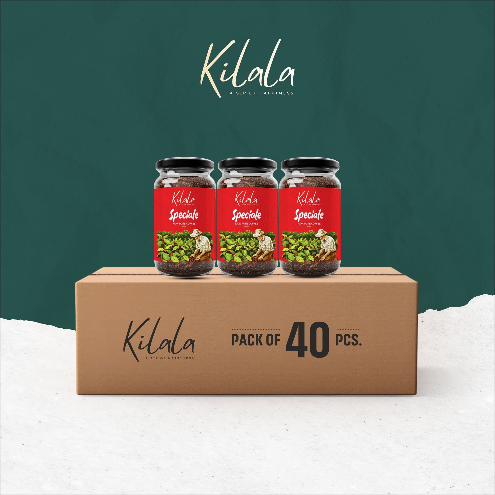 Kilala Speciale  Premium Coffee | 100% Arabica Pure Coffee | 60 Gm | BULK PACK OF 40 PCS
