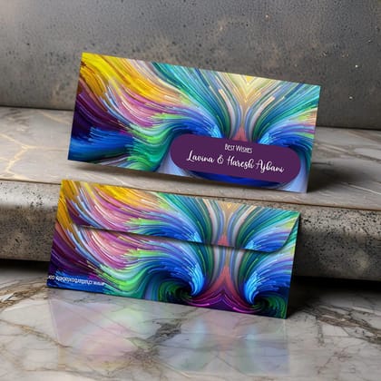 Personalised Money Envelopes - Rainbow Swirl Theme - Set of 20