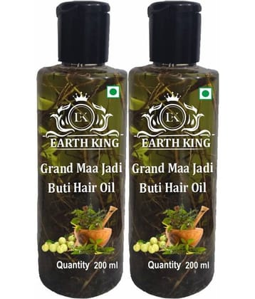 Earth King Grand Maa Jadi Buti Hair Oil Hair Growth & Hair Care, 200 Ml Each (Pack of 2)