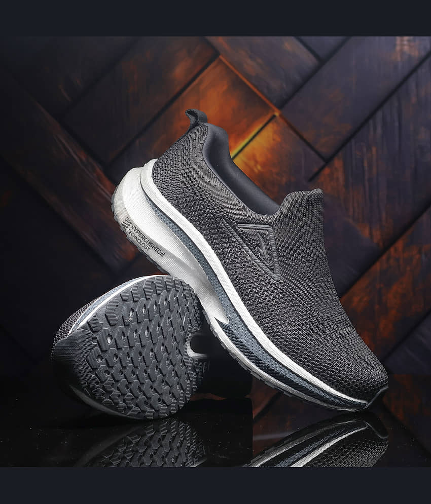ASIAN HYPERCUSHION WALK-01 Black Men's Slip-on Shoes