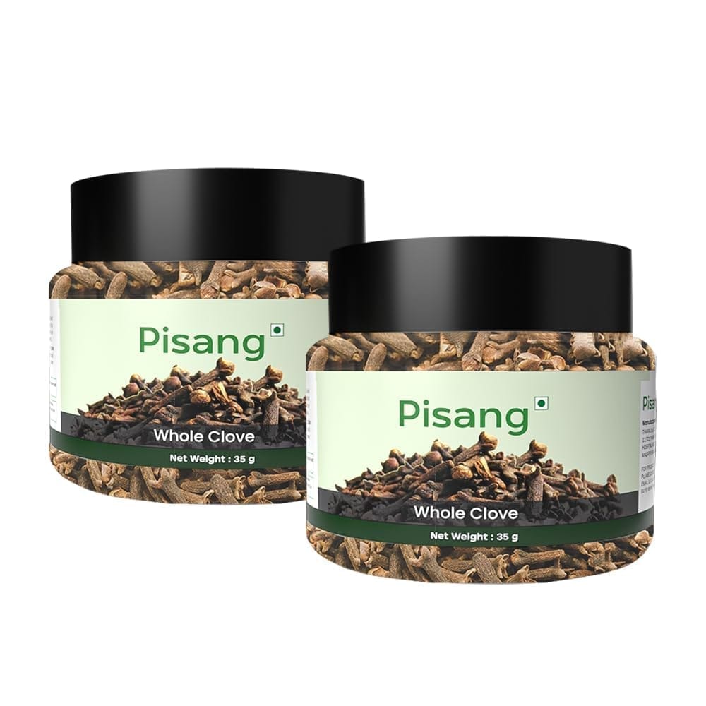 Pisang Spices Whole Clove - 35 Gm Bottle Pack Of 2 | India Whole Spices | | Fresh Cloves | Laung | Natural & Organic | Authentic Taste & Aroma