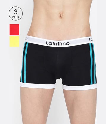 La Intimo Pack of 3 Cotton Trunks For Men's ( Multicolor )