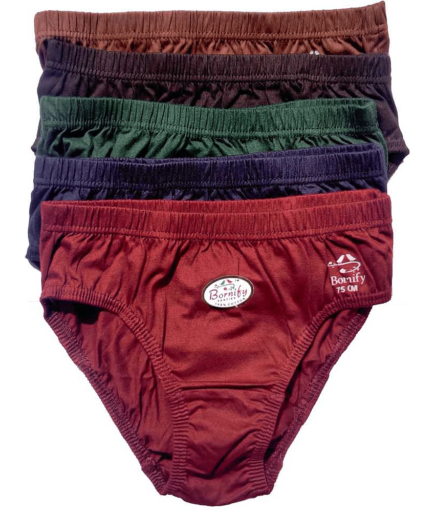 D1 DIFFERENT ONE Pack of 5 Cotton Briefs For Women ( Multi Color )