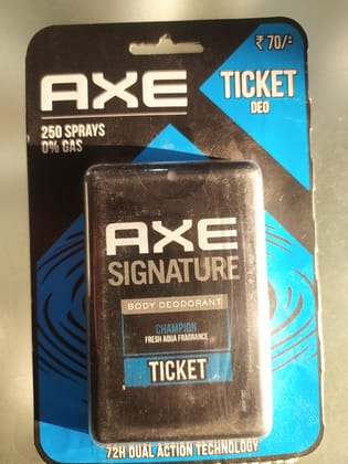 Axe Signature Body deodorant Champion Fresh aqua fragrance Ticket Deo 
