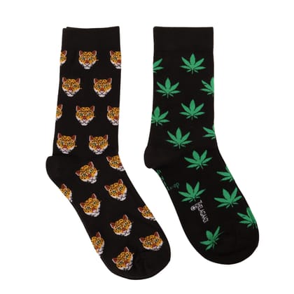 Thela Gaadi Hemp & Leo Socks (Pack of 2 Pairs)