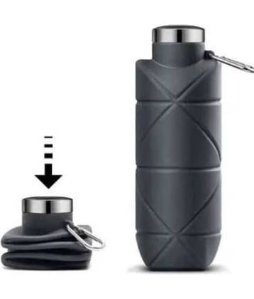 Shopeleven silicone water bottle collapsible Blue Silicone Water Bottle 700 mL ( Set of 1 )