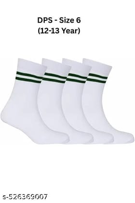 Delhi Public School (DPS) Lycra cotton Socks - Pack of 2(12-13 Year)