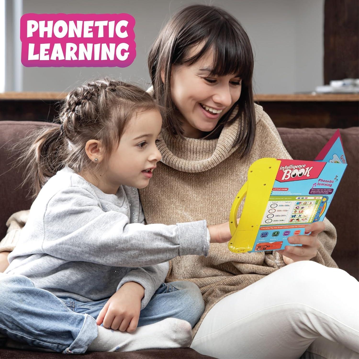Intelligence Phonetic Learning Book | Alphabet Numbers Shapes Animals, Nursery Rhymes | STEM | Ages 3+