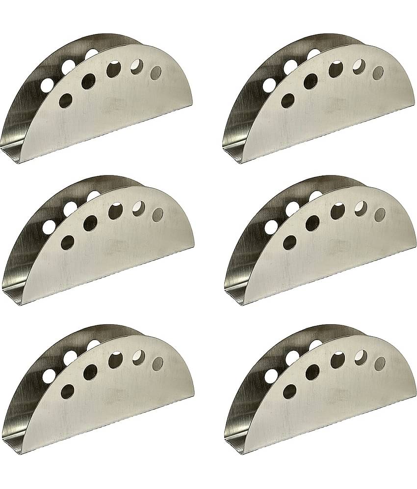Dynore 6 Pcs Round Hole Napkin Holder Stainless Steel Napkin Holder 6 Pcs