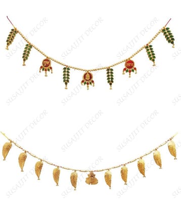 Susajjit Decor Toran/ Bandarwar white metal/ Aluminium Door Hanging Multi - Pack of 2