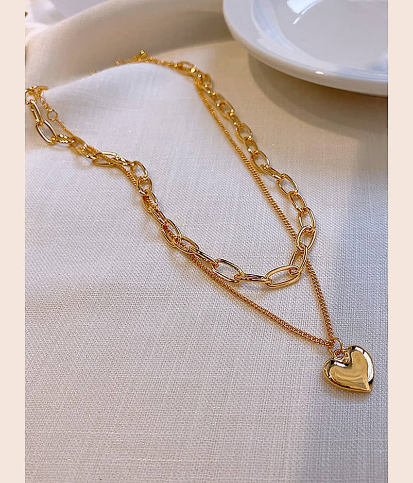 YOUBELLA Gold Alloy Necklace ( Pack of 1 )