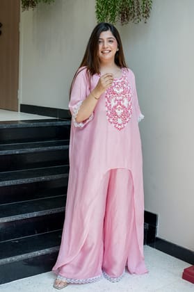 Rasiya Pink Upside Down Cord Set-L