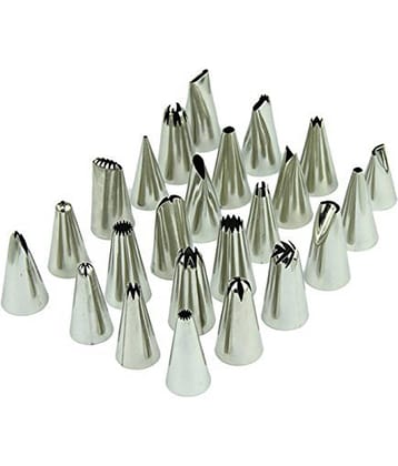 PRANSUNITA24 Nozzle Piping Set for Sugar-Crafting & Icing  Decorating Cupcake Pastries Desserts Tarts Pie | Cake Décor Topping Tools | Reusable and Washable