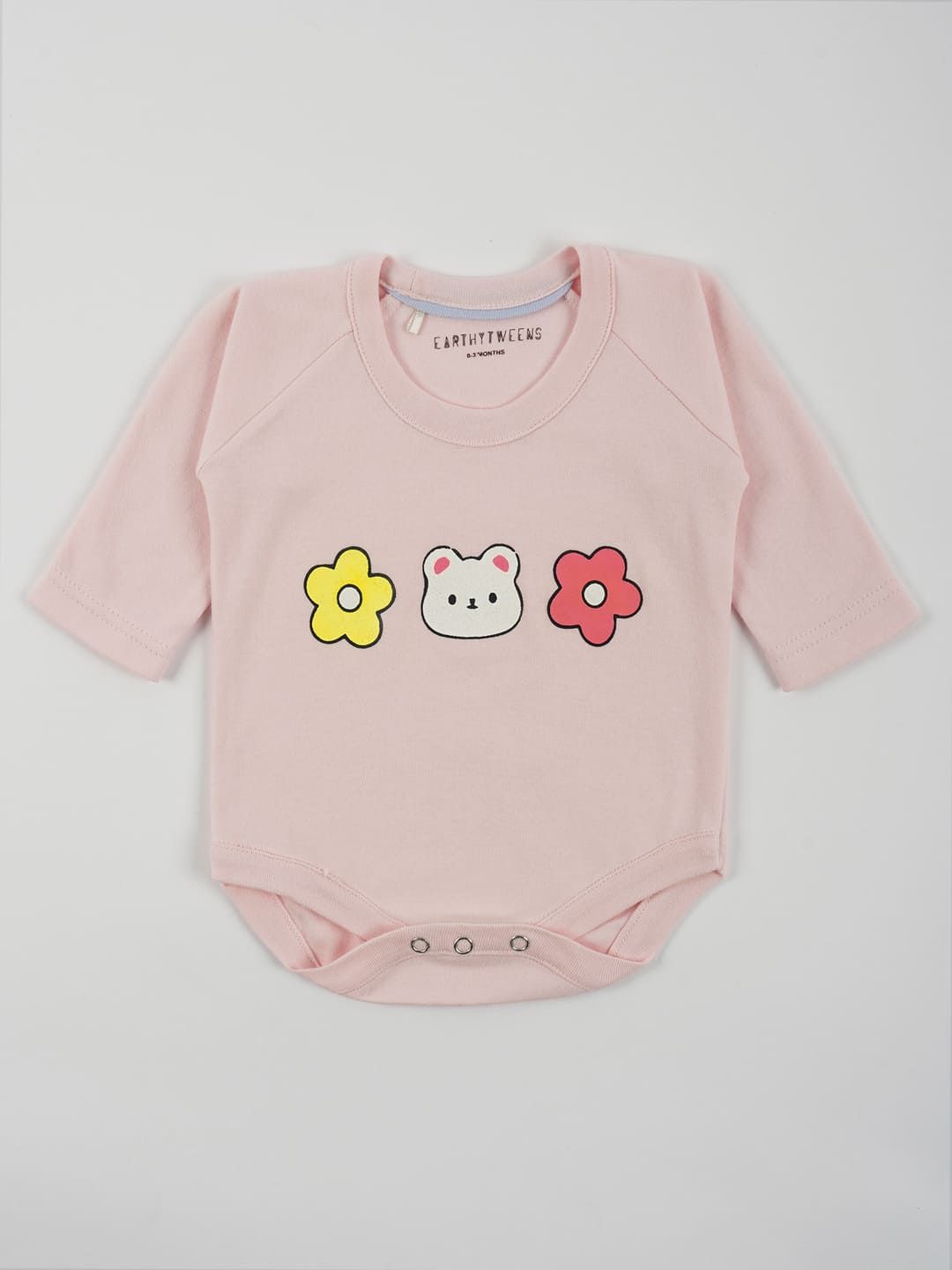 Pastel Pink Cotton Jersey Onesie-0-3 months