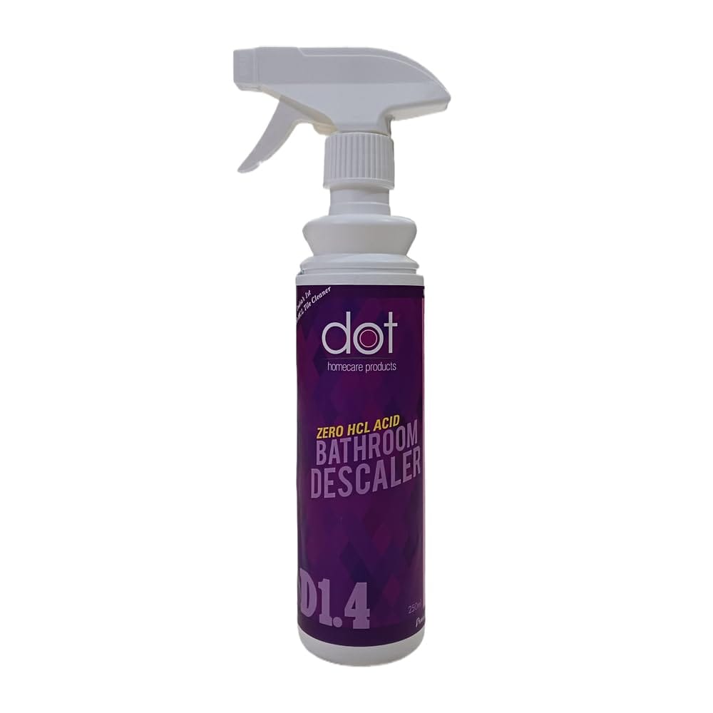 DOT ZERO HCL Bathroom Tiles Cleaner 250ml - All type of Floorings, Toilet Bowls, Bathtub - 300 sprays - ZERO SMELL & FUMES - FOAMING BATHROOM CLEANER