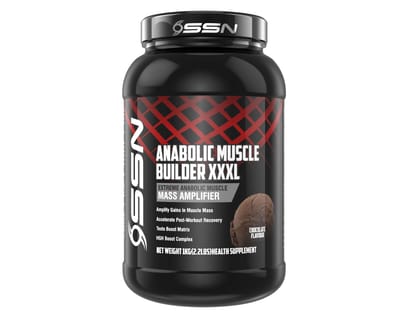 OSSN Anabolic Muscle Builder Xxxl, 1kg (2.2 Lbs), Chocolate, Extreme Anabolic Muscle Mass Gainer, 36g Of Protein And 738 Kacl Per Serving With Testo & Boost Matrix, Accelerate Post Workout Recovery