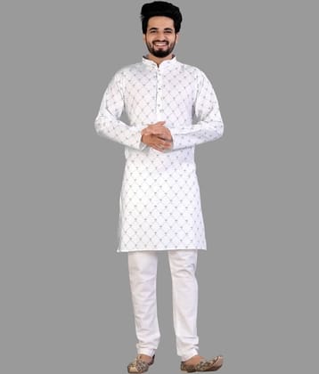 Nofilter Yellow Cotton Blend Regular Fit Men's Kurta Pyjama Set ( Pack of 1 )