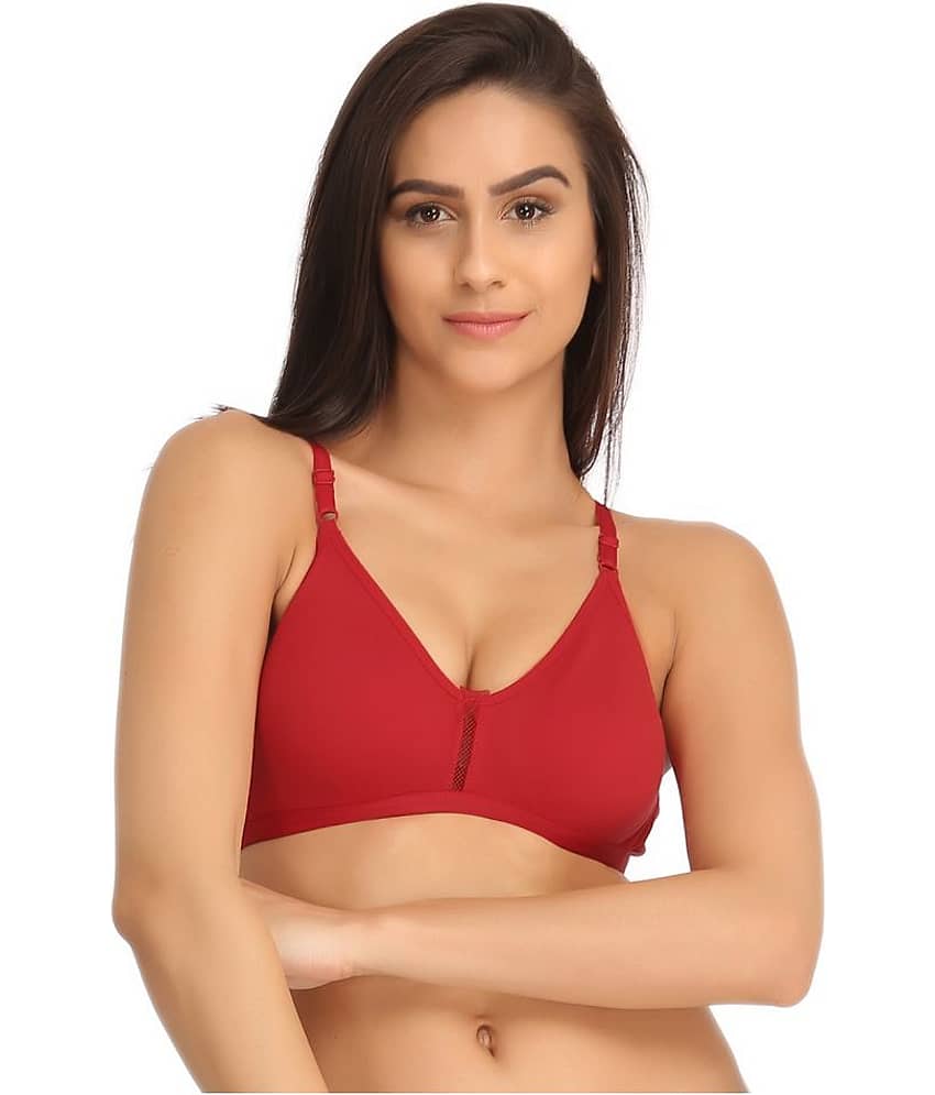 Clovia Red Cotton Bras