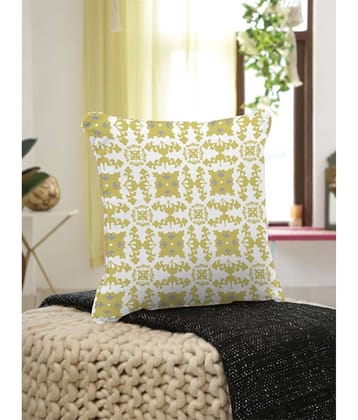 Houzzcode Single Yellow Pillow Cover