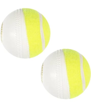 Omtex Green Rubber Cricket Ball ( Pack of 2 )