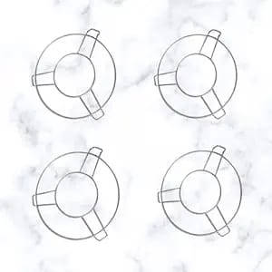 Stainless Steel Round Table Ring, Hot Pot Stand, Hot Pan or Vessel Holder For Dining or Matka Table, Cooker Steamer Stand, Kitchen Rack, (Medium, 4)
