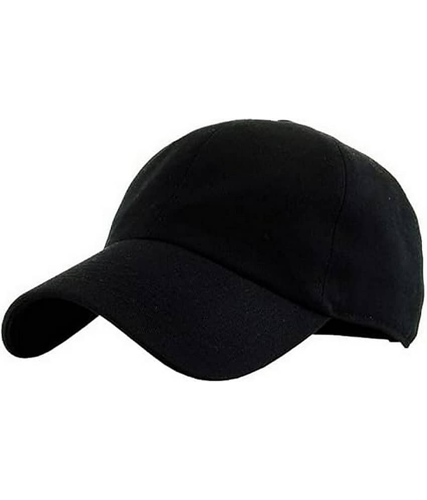 Infispace Black Cotton Blend Women's Cap ( Pack of 1 )
