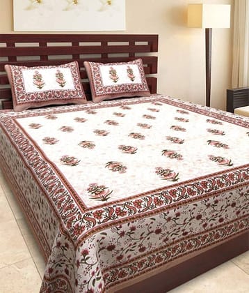 Uniqchoice Cotton Double Bedsheet ( Multi )