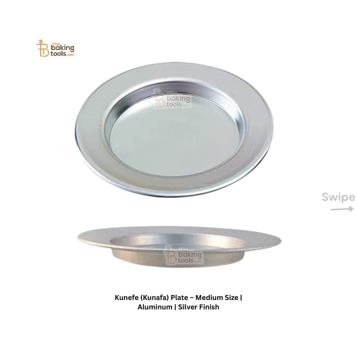 4 inch Kunafa Plate – Medium Size |  Aluminum Silver Finish Knafeh Plate