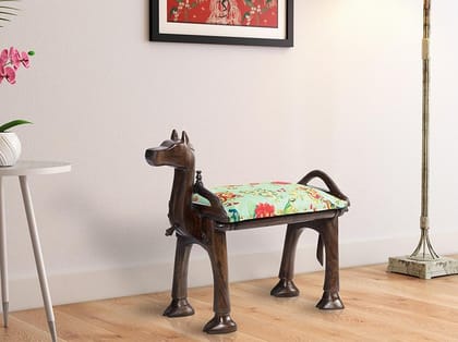 India Circus Feathered Garden Camel Pouffe (By Krsnaa Mehta)