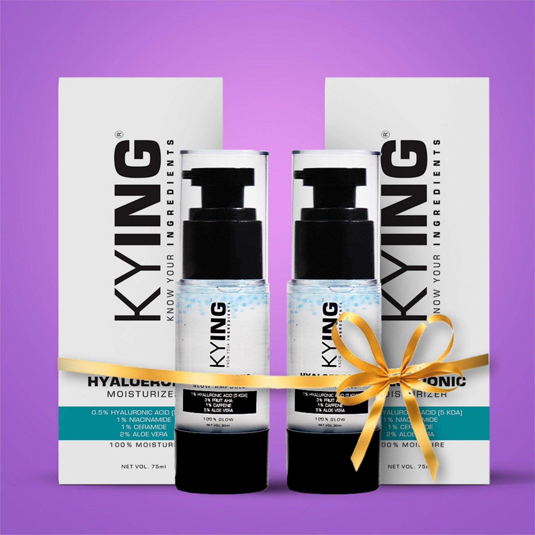 KYING Hyaloeronic Glow Ampoule Serum (Korean Beauty), 30ml - Set of 2