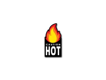 Caution Hot | Warning Sticker
