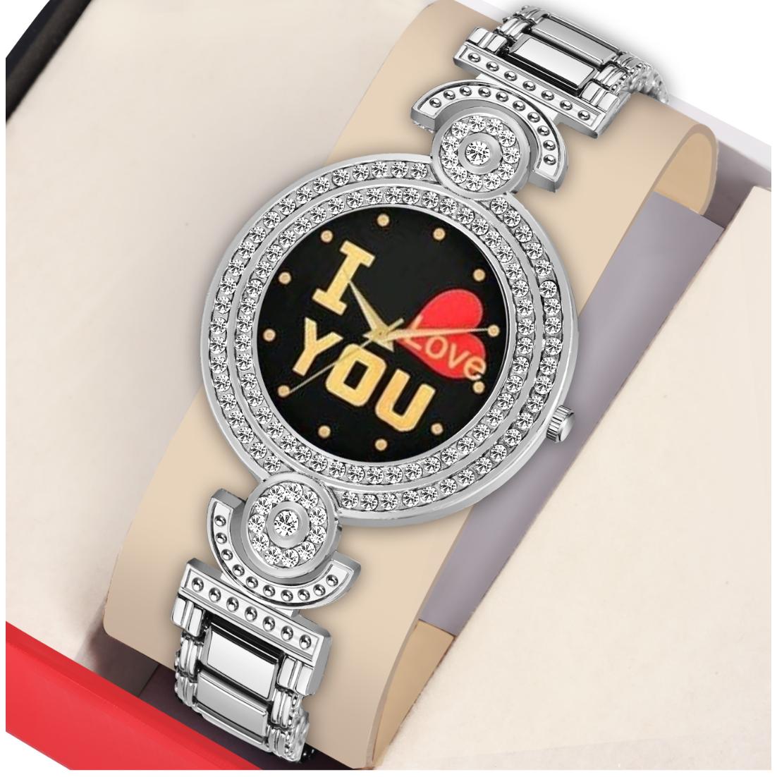Bolun Silver I I love You Dial BD Girls and Women Watch