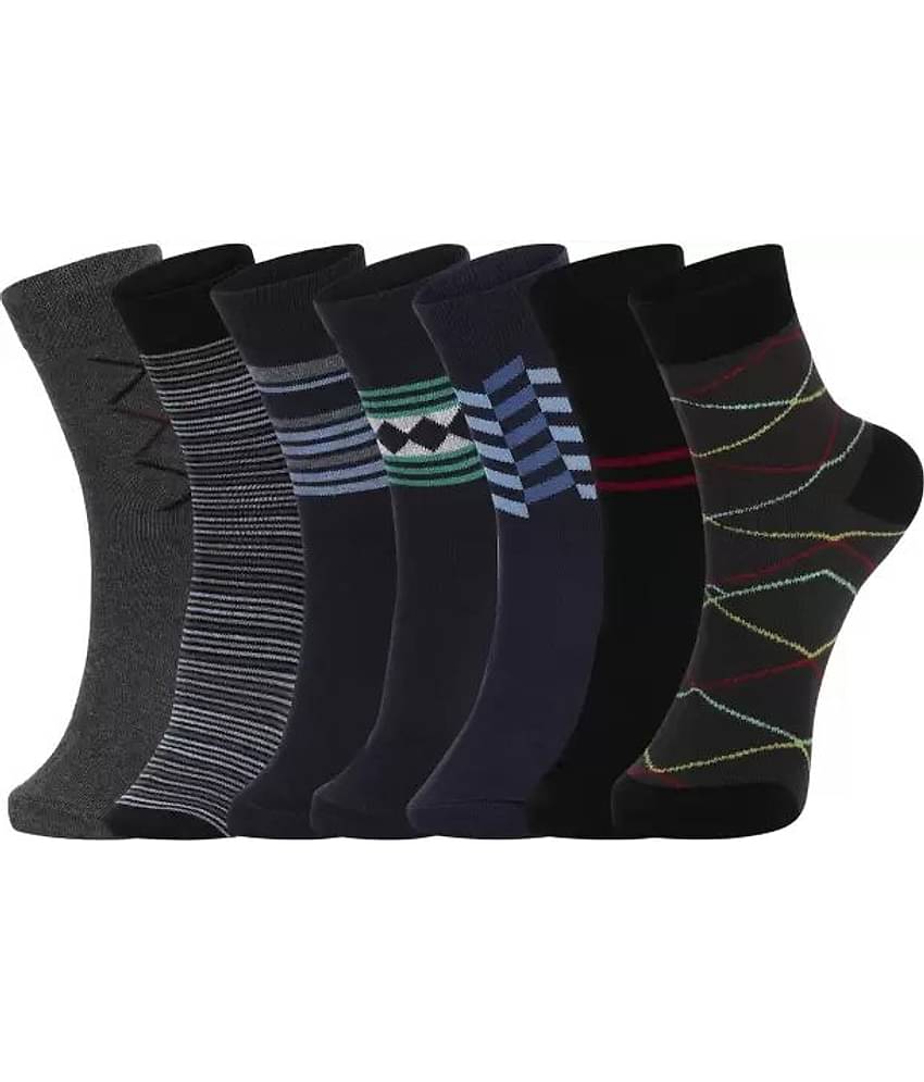 Cavenders Pack of 5 Men's Cotton Blend Ankle Length Socks ( Multicolor 1 )