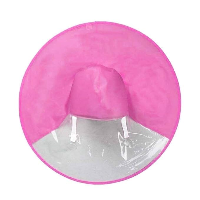 UFO Foldable Raincoat | Folding Umbrella | Creative Gifts | Hat Umbrella for Rain | Free Size | Pink