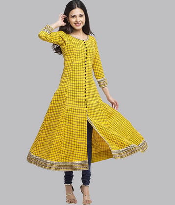 Yash Gallery - Red Rayon Women's Front Slit Kurti ( Pack of 1 )