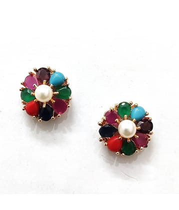 Jewels Corner - Multicolor Stud Earrings ( Pack of 1 )