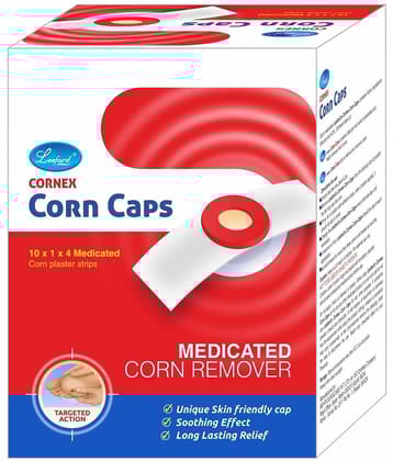 Leeford Cornex Corn Caps - Medicated skin friendly caps for Effective Relief ( 40 Strips)