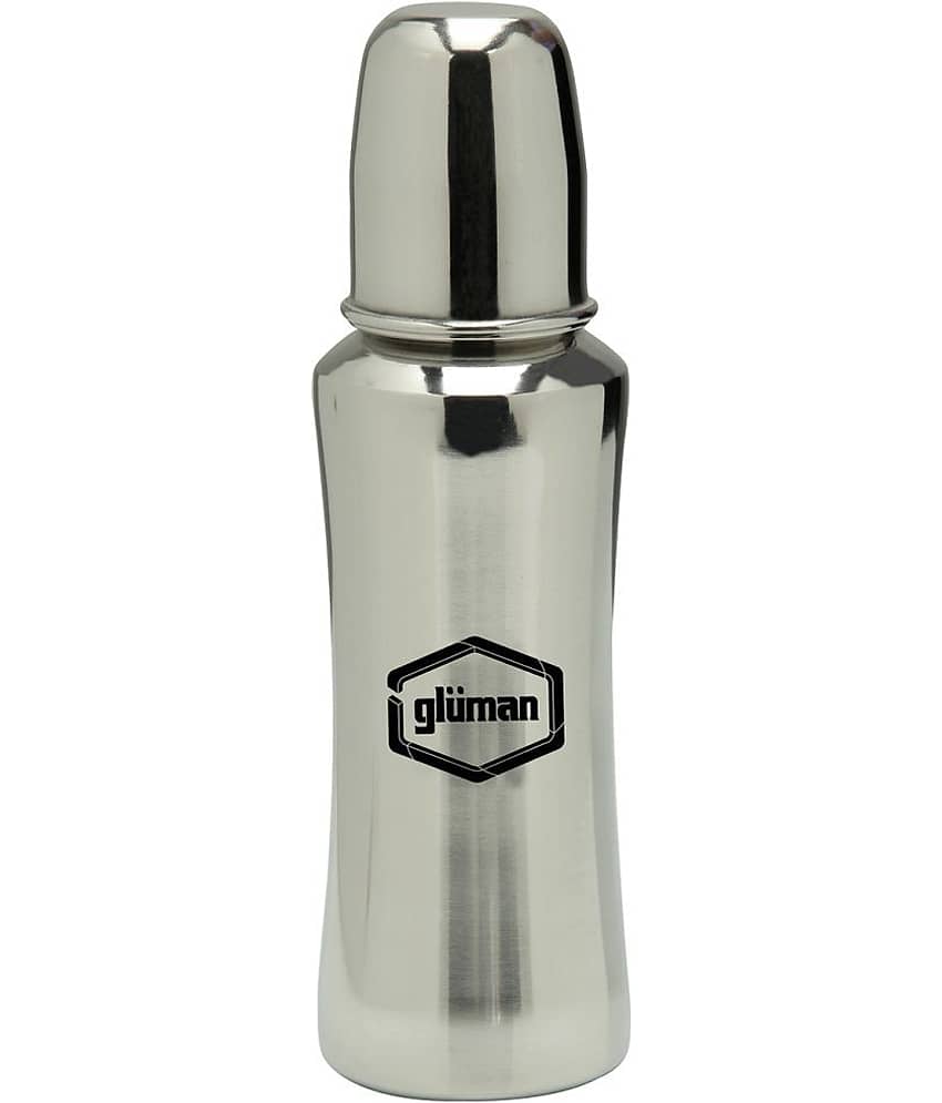 Gluman - 280 Silver Feeding Bottle ( Pack of 1 )