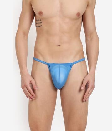 La Intimo Pack of 1 Nylon G-String For Men's ( Blue )