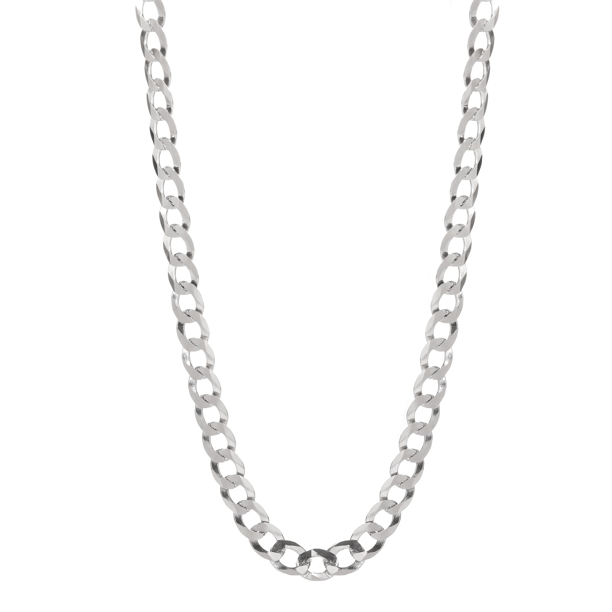Sterling Silver Chain Necklace for Men & Women | Classic Curb Link Chain | 925 Silver Polished Finish