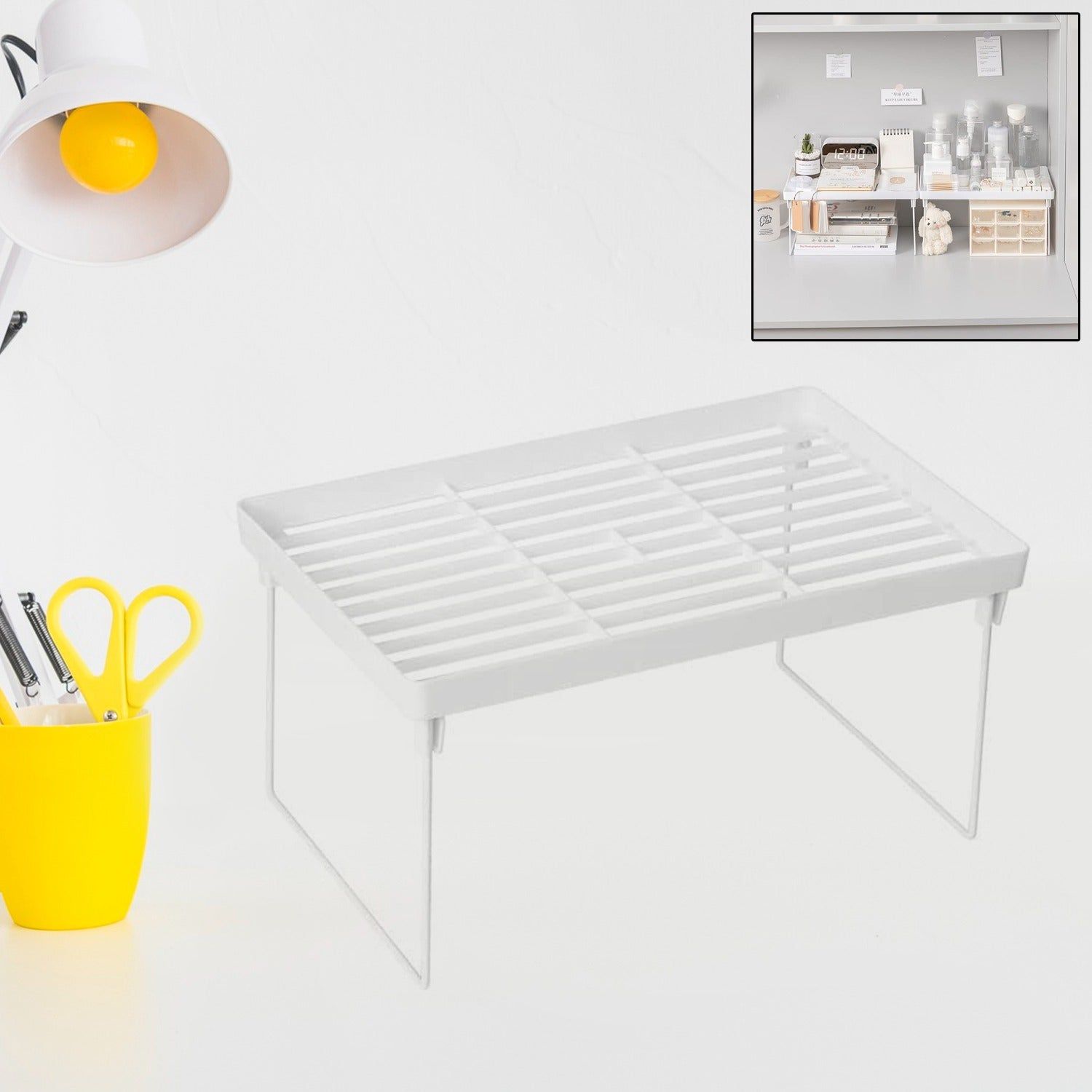 Plastic Bathroom Organizer Kitchen Utility Storage Rack (32x19.5 Cm / 1 Pc)