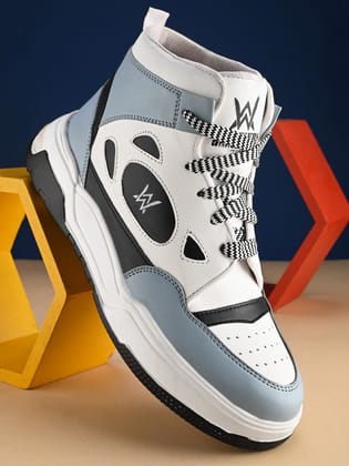 Woakers SKY WHITE synthetic leather Lace up Causal ShoesforMen - UK8