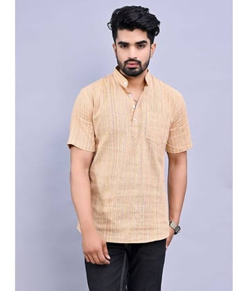 QuaClo - Brown Cotton Men's Regular Kurta ( Pack of 1 )